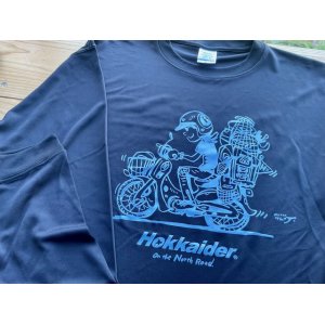 画像: Hokkaider旅バイク復刻デザイン長袖ドライTシャツ（売切次第販売終了）