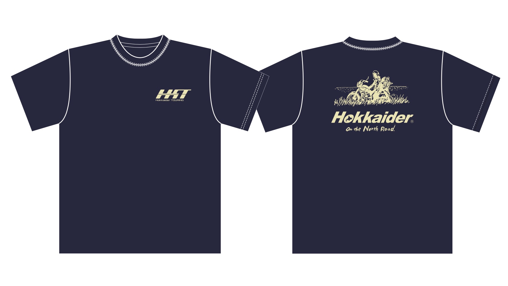 画像1: 2024年　Hokkaider旅バイクイラスト　シルクドライTシャツ（売切次第販売終了）